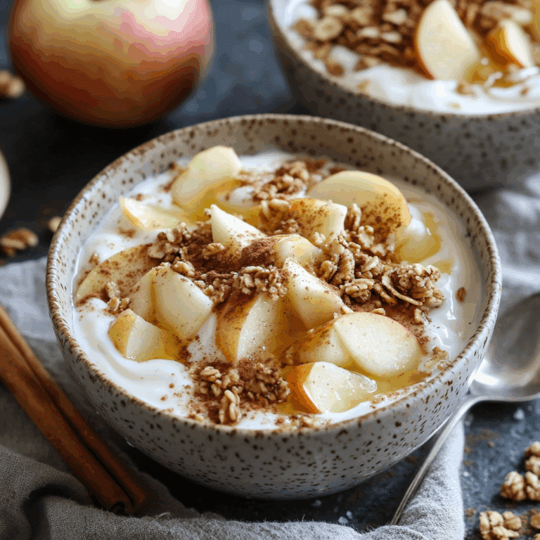 Cinnamon Apple Yogurt Bowls