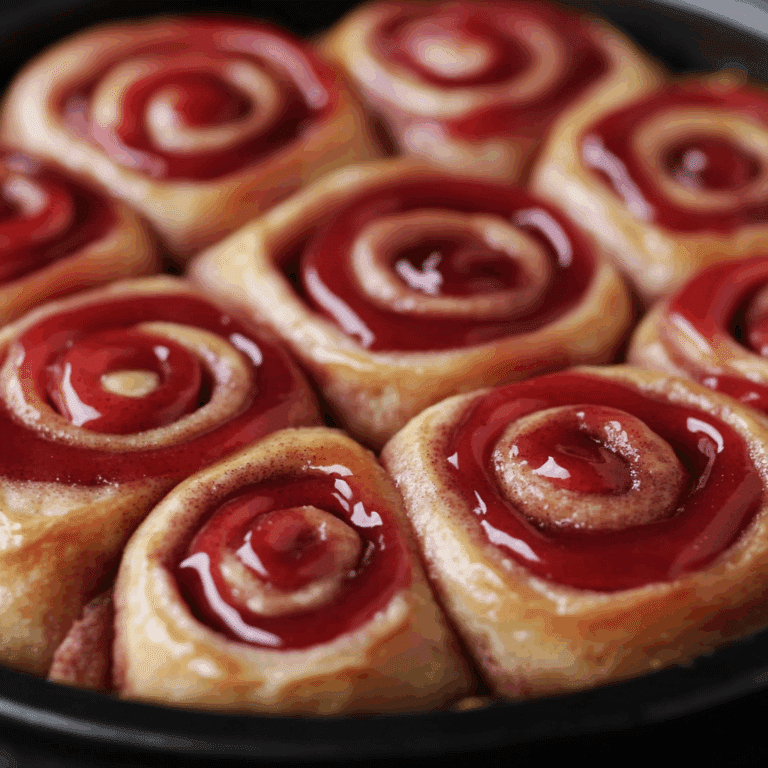 Cinnamon Rolls with Red Frosting