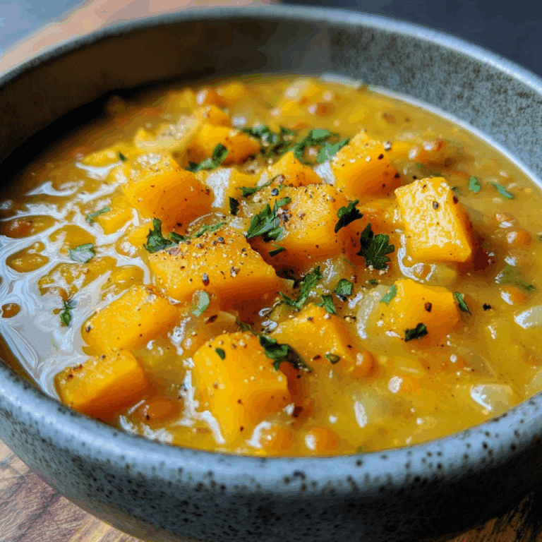 Curry Butternut Squash Lentil Soup