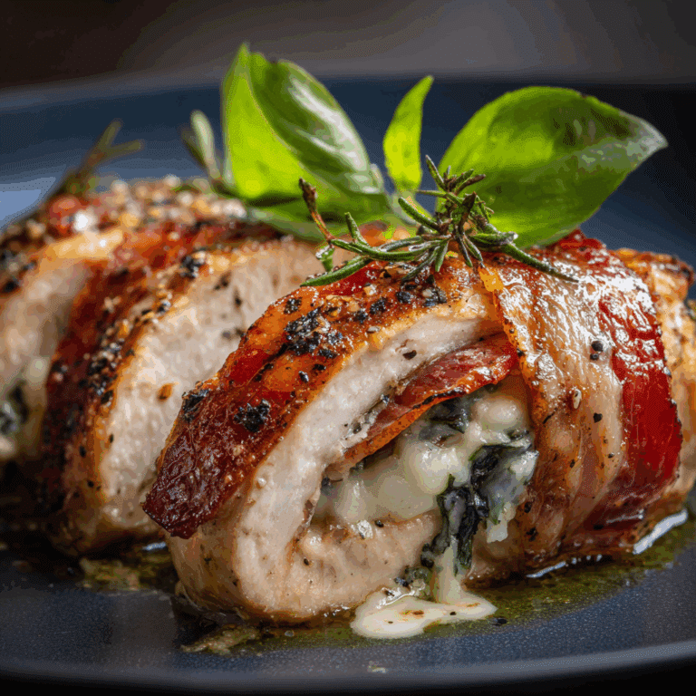 Grilled Chicken Involtini with Smoked Turkey and Basil
