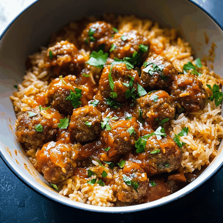 Meatballs and Rice