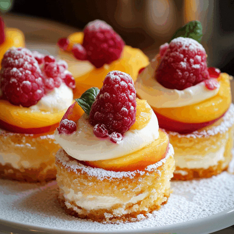 Peach Melba Mini Cakes