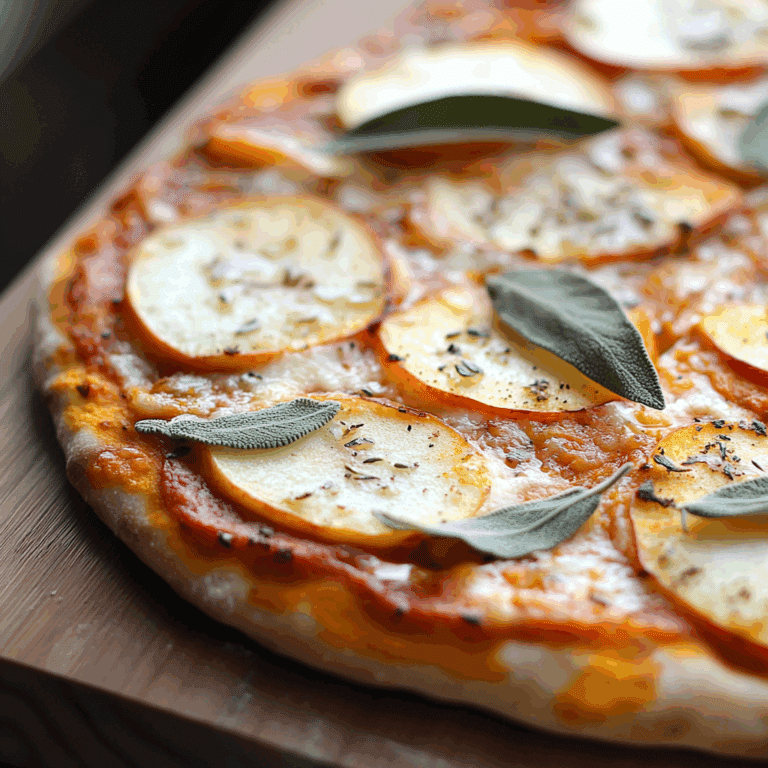 Pumpkin Pizza with Apple and Sage