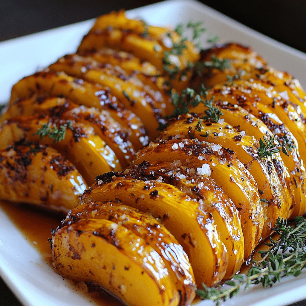 Roasted Hasselback Delicata Squash