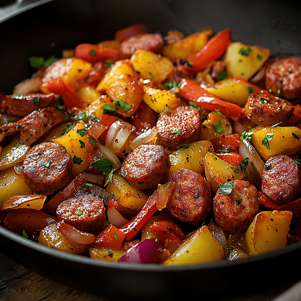 Smoked Turkey Sausage Breakfast Skillet
