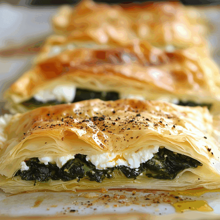 Turkish Borek with Spinach and Mozzarella