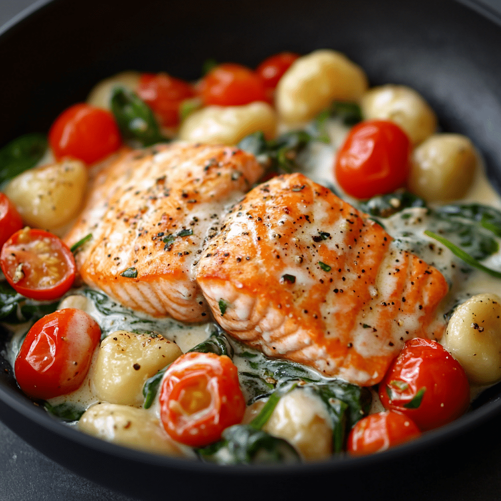 Tuscan Salmon and Gnocchi
