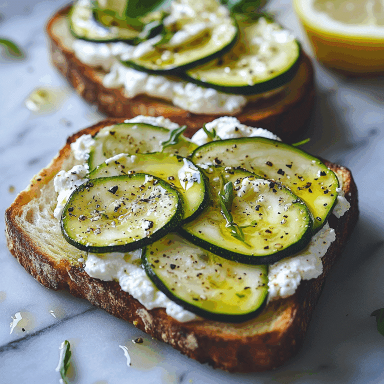Zucchini Ricotta Toast