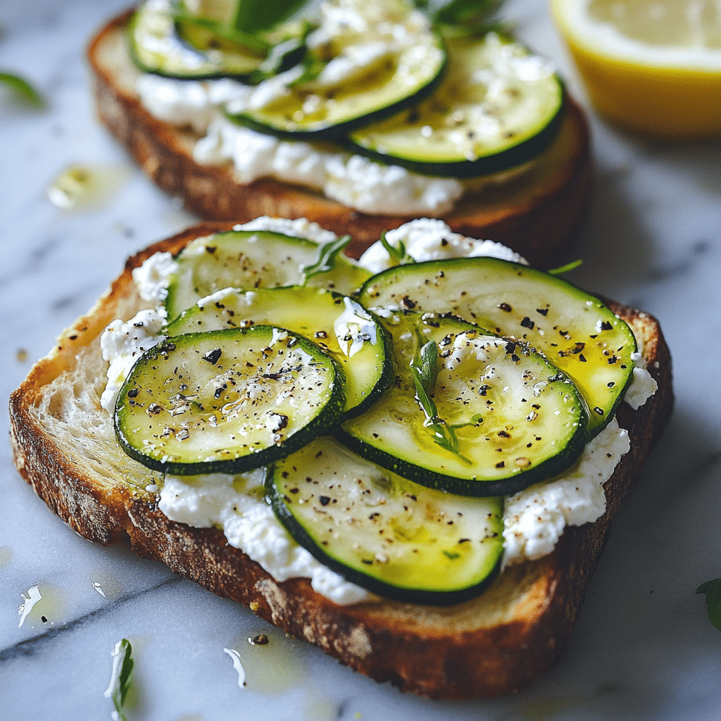 Zucchini Ricotta Toast