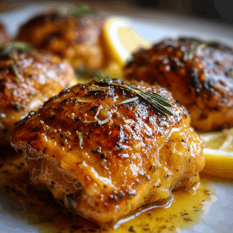 Baked Honey Mustard Chicken Thighs