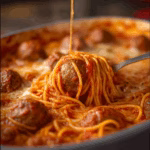 Baked Spaghetti and Meatballs