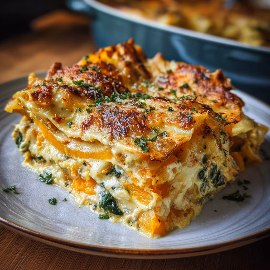 Butternut Squash and Spinach Lasagna