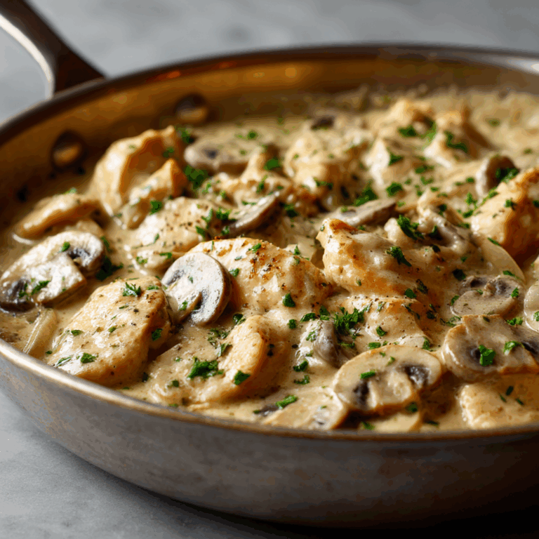 Creamy Chicken Stroganoff with Mushrooms