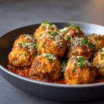 Crispy Chicken Parmesan Meatballs