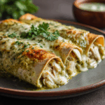Green Chutney Chicken Enchiladas