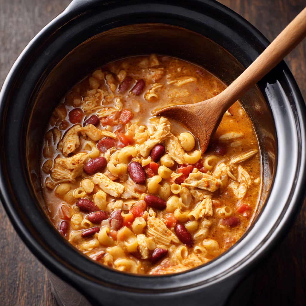 Slow Cooker Chicken Chili Mac