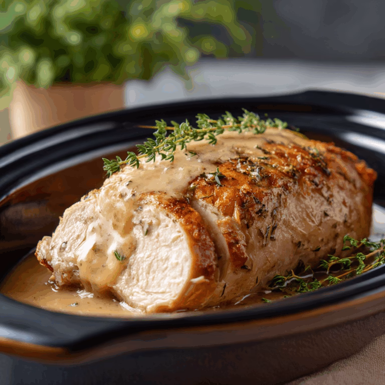 Slow Cooker Turkey Breast with Homemade Gravy
