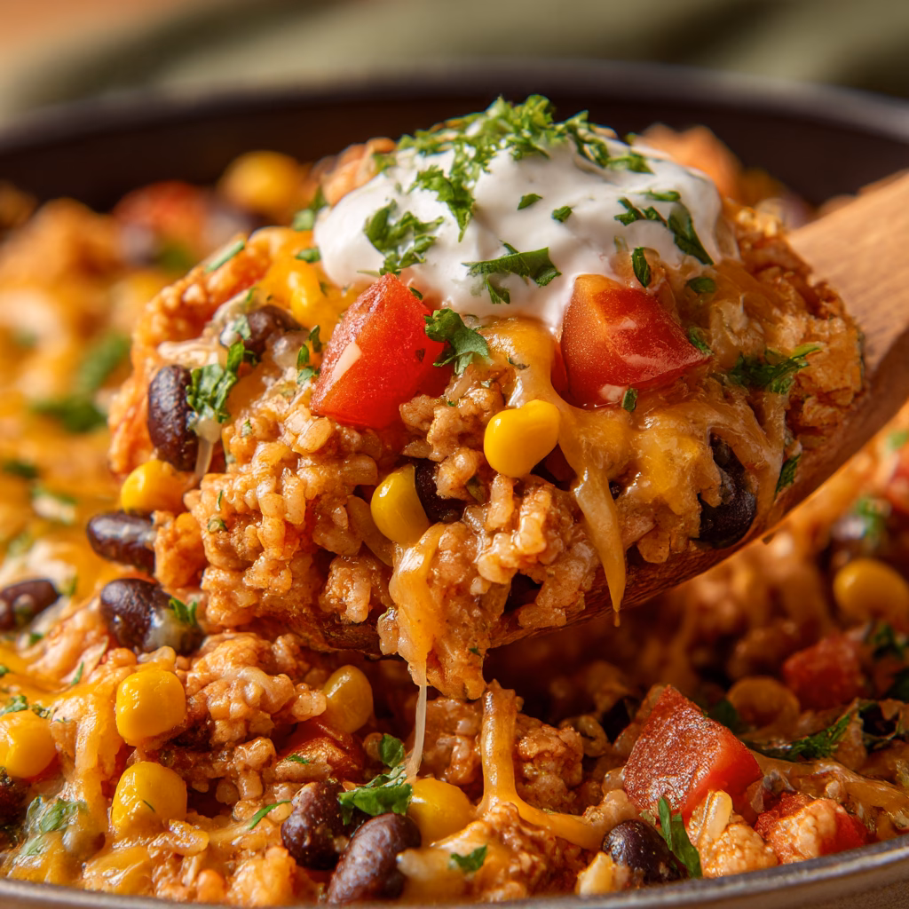 Southwestern Ground Turkey Casserole