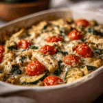 Tuscan Chicken Zucchini Casserole